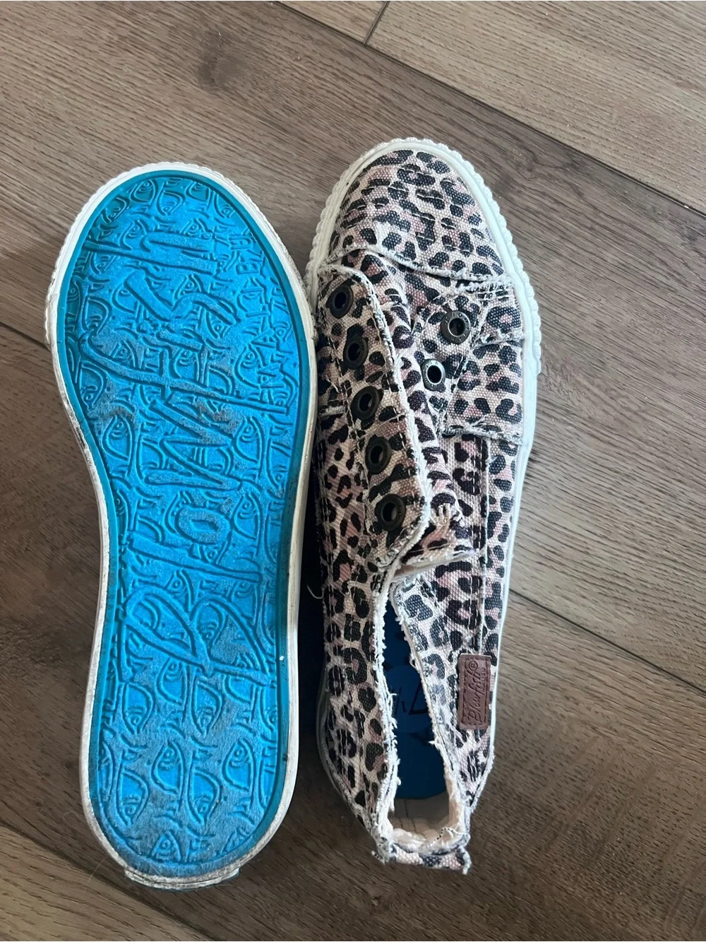 Blowfish Leopard-Print Slip-On Sneakers in Black and brown